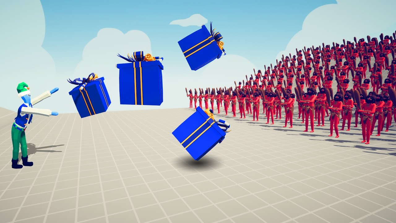 2x PRESENT ELF GOD vs 100X ALL UNIT | Totally Accurate Battle Simulator TABS