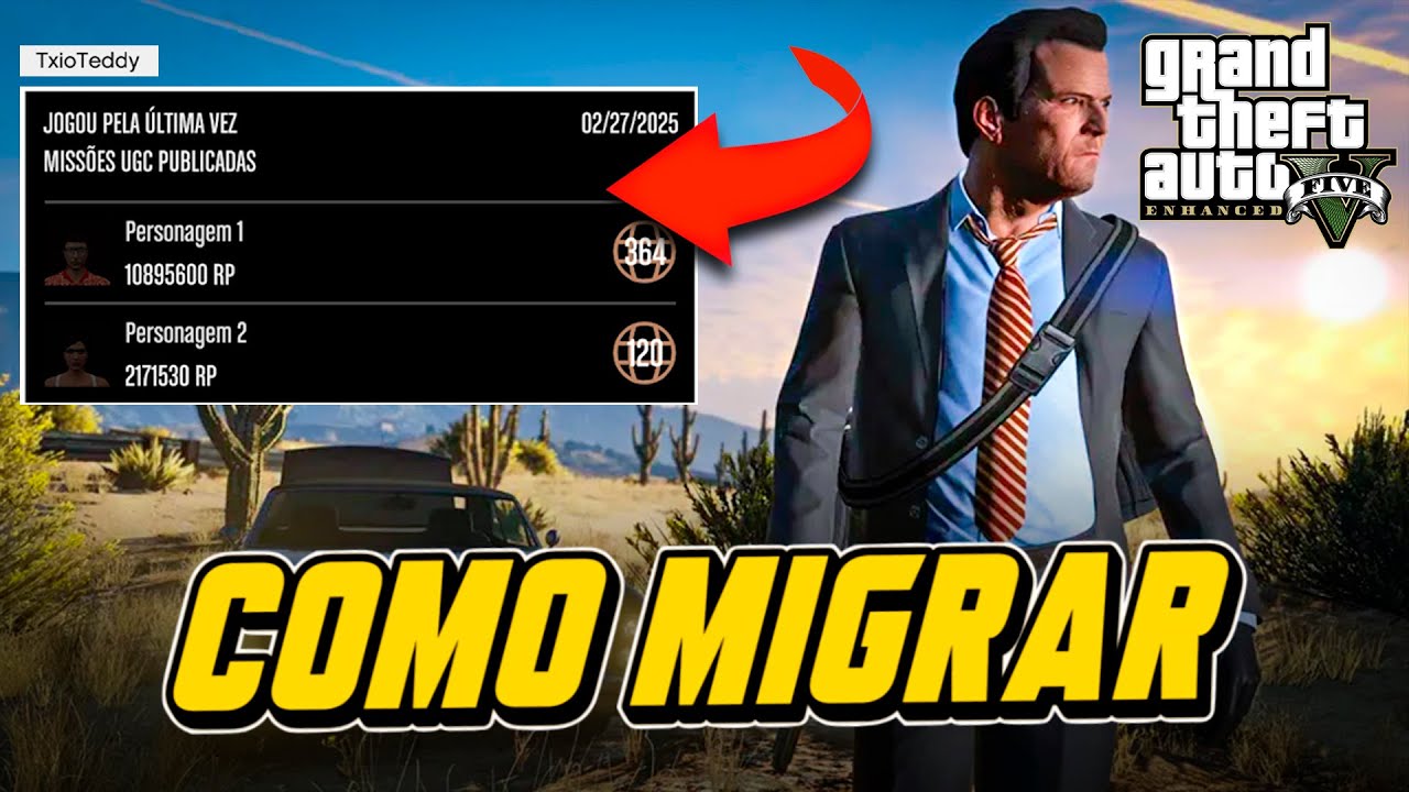 Como MIGRAR PERSONAGEM para o novo GTA V Enhanced no PC