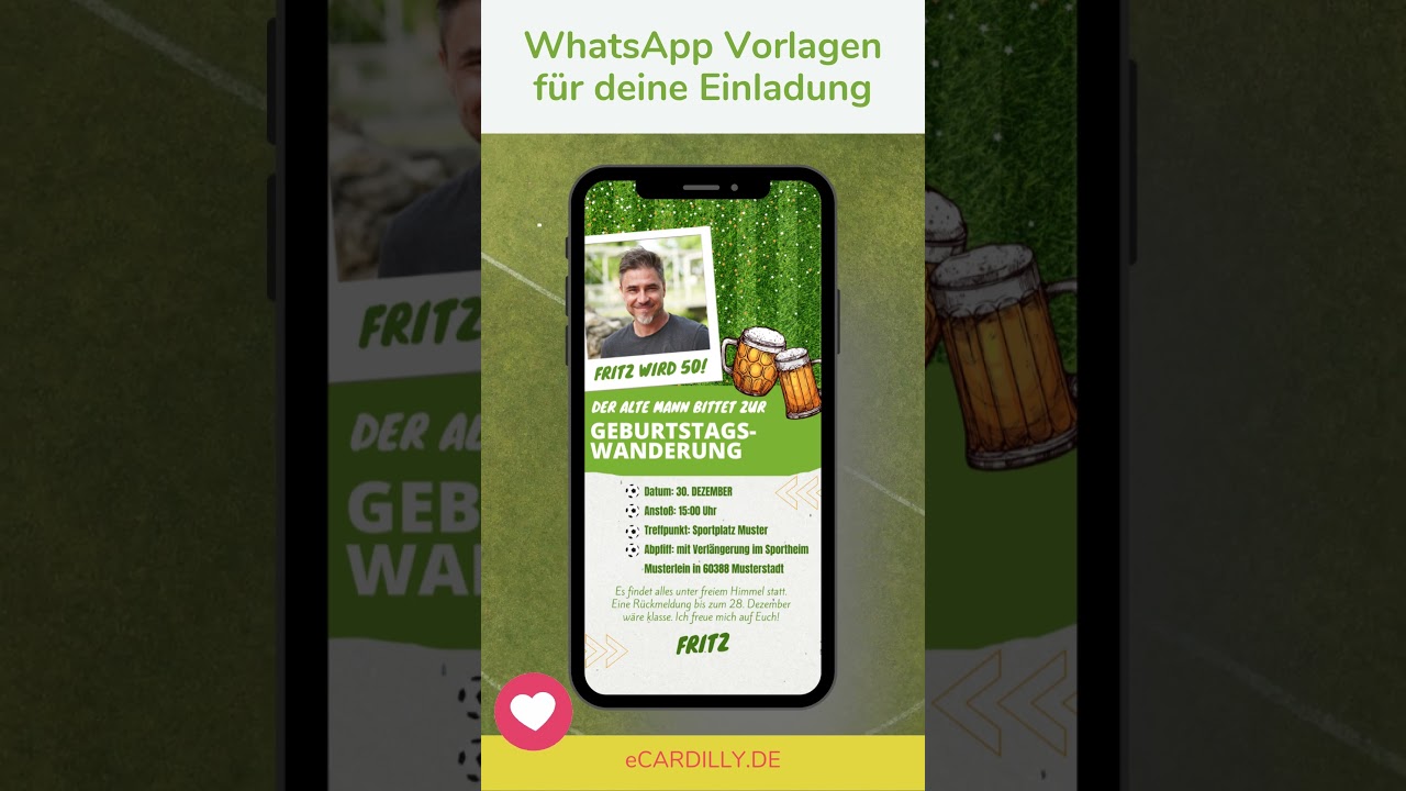 eCard - digitale Einladung - DIY - papierlos Einladen
