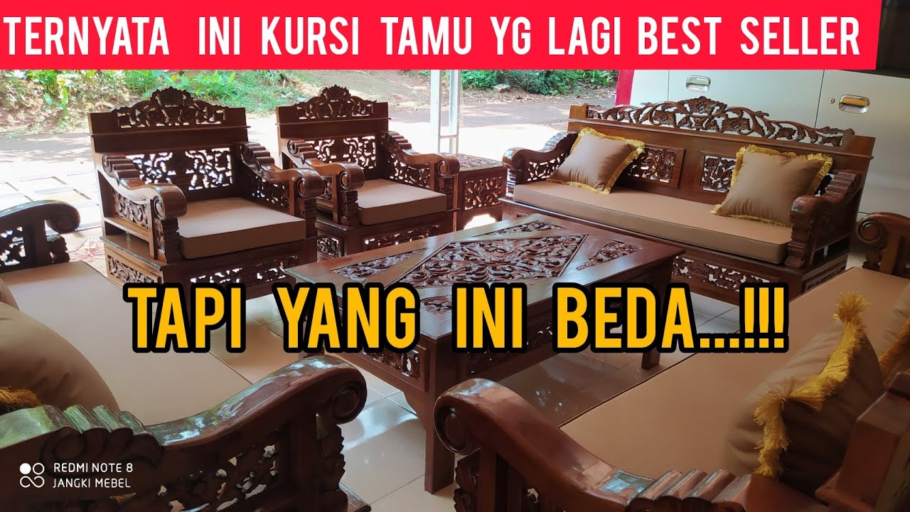 kursi tamu kayu jati model bagong Rahwana custom