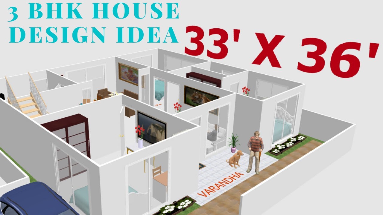 33x36 HOUSE DESIGN WITH CAR PARKING SET VASTU | 33 by 36 GHAR KA PLAN | DREAM HOUSE PLAN ONLY PLAN
