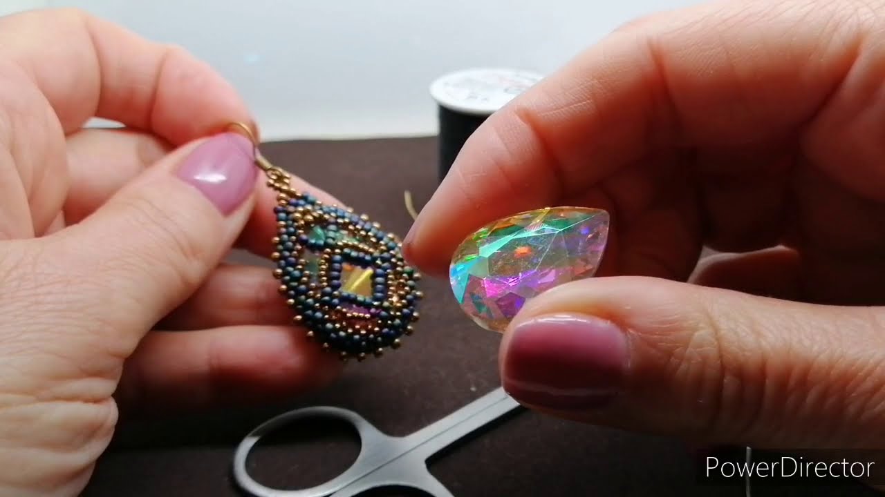 Tutorial incastonatura goccia 18x25 mm (leggi sotto nell'infobox) #goccia #rocailles #perline