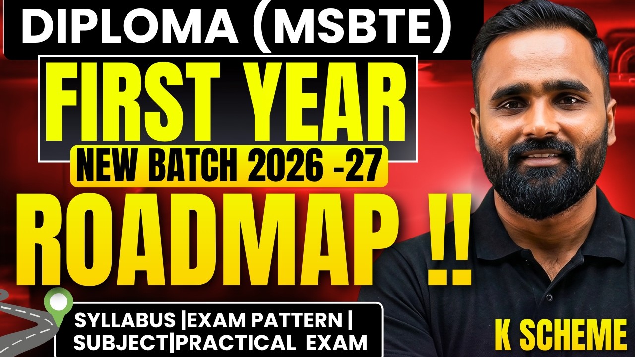 FIRST YEAR DIPLOMA MSBTE ROADMAP| K SCHEME |NEW BATCH|COMPLETE DETAIL| SYLLABUS|EXAM PATTERN|SUBJECT