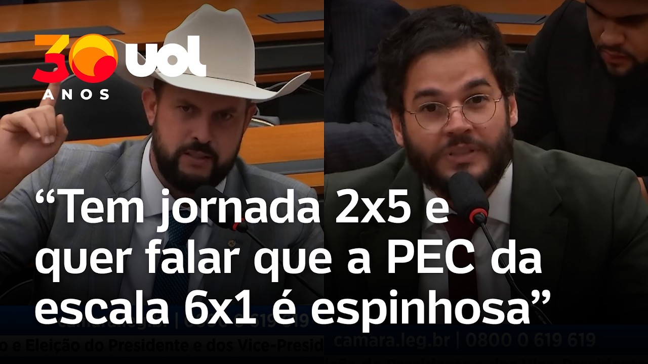 Deputado bolsonarista chama PEC da escala 6x1 de 'espinhosa', e parlamentar rebate: 'Faz escala 2x5'