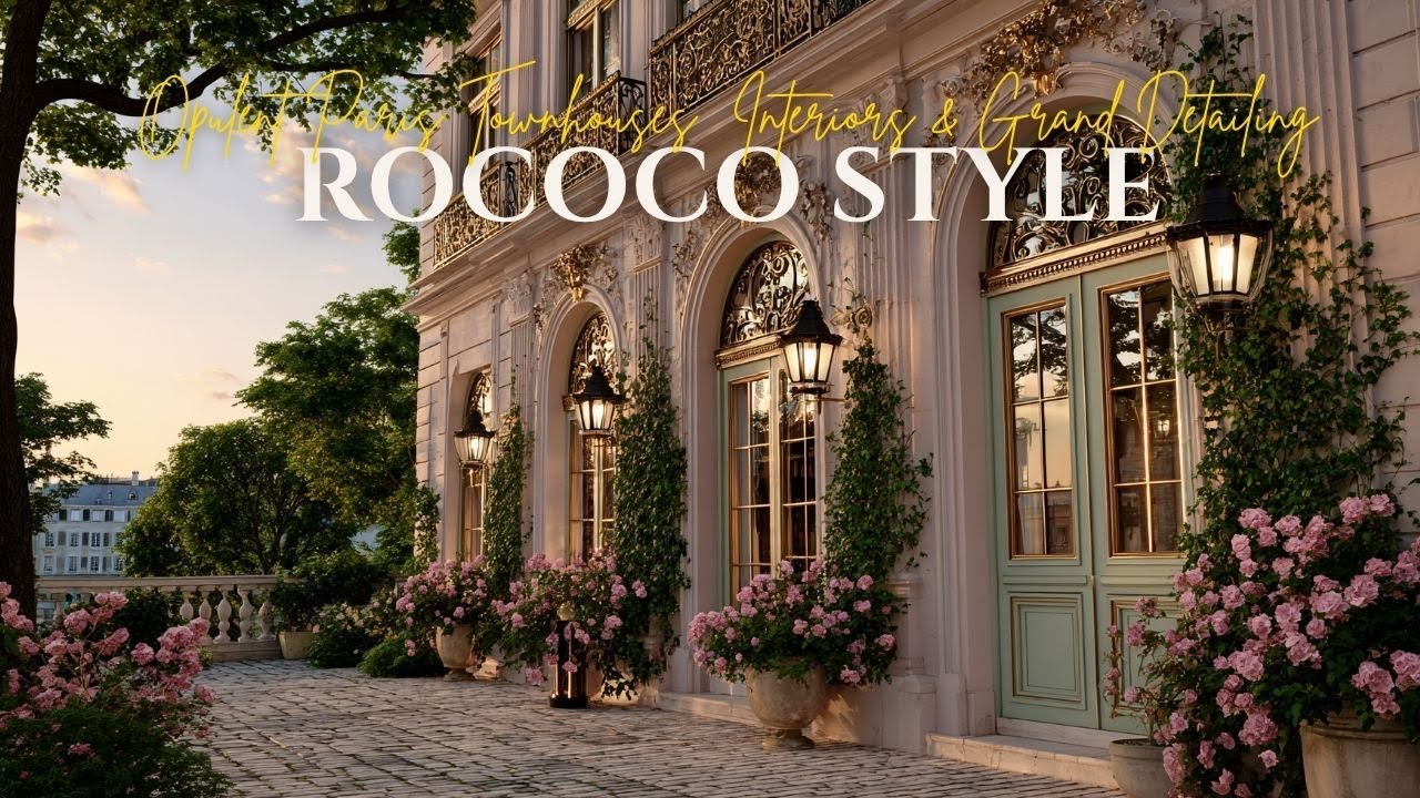 Opulent Paris Townhouses with Rococo Style Interiors & Grand Detailing