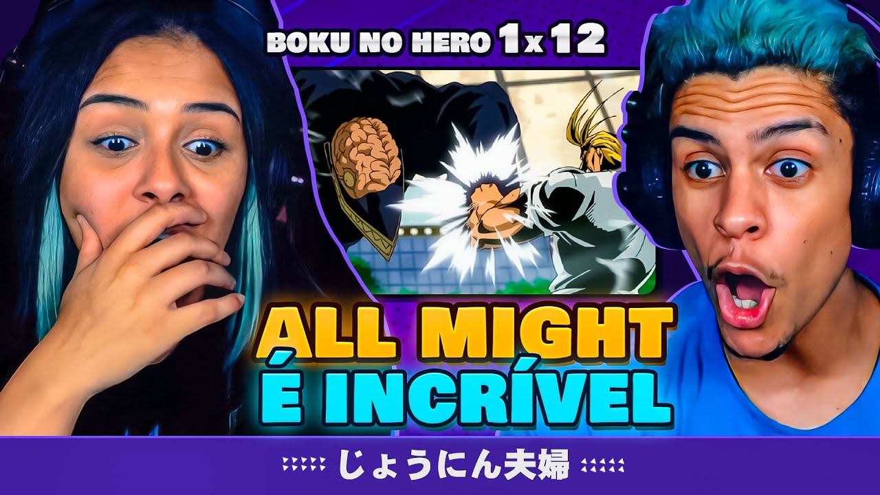 (ALL MIGHT vs NOMU 💪) | BOKU NO HERO 1ªT - EP 12 (DUBLADO) 🇧🇷 | [React em Casal] 🔥