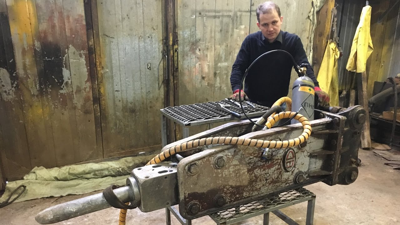 🚜Заправка АЗОТОМ ГидроМОЛОТА💧Техобслуживание корейского Г/МОЛОТА🔧🔨