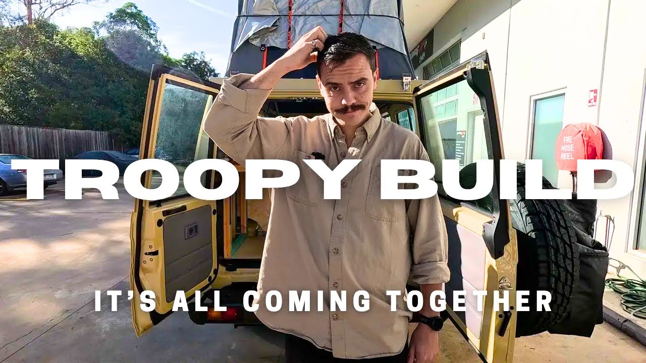 DIY TROOPY BUILD | Fitting Framework, Sink, Benchtop & MaxTrax Table | + Epic Battery Set Up