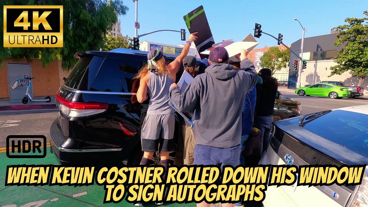 When Kevin Costner Rolled Down His Car Window To Sign Autographs | 4k | HDR