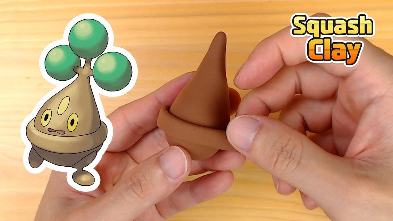 Sculpting cute Bonsly Rock-type baby Pok&eacute;mon Clay art