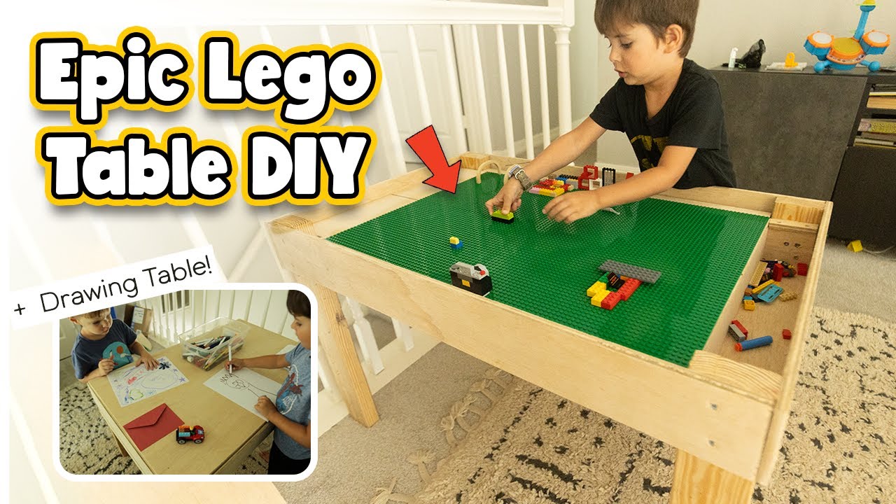 I Built a Lego Table (transforms into drawing table)
