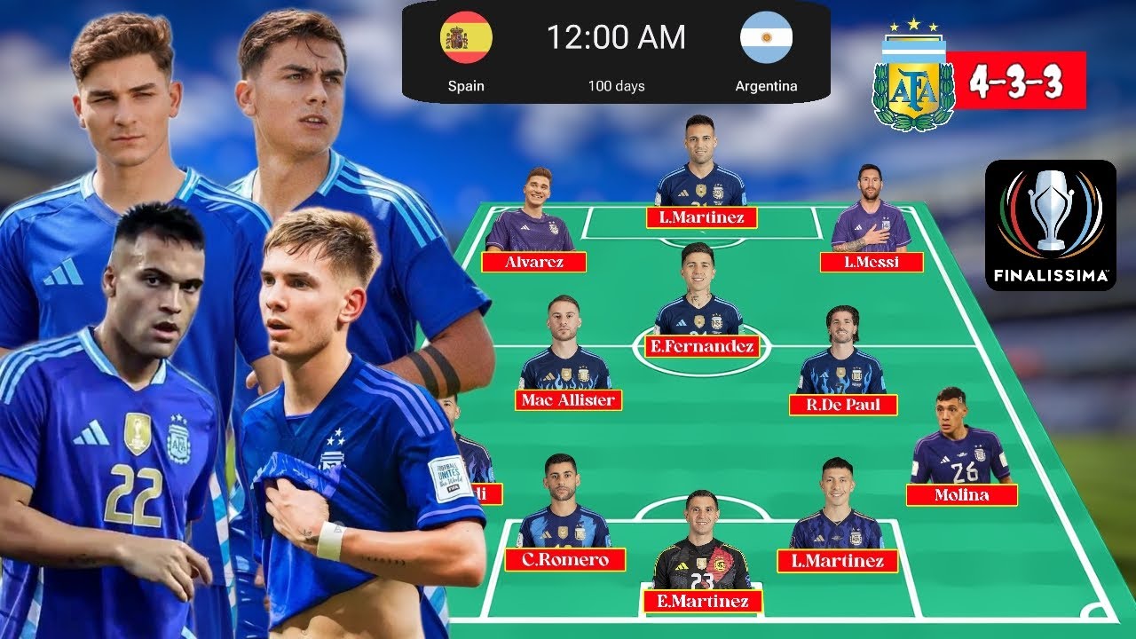 Argentina Vs Spain Finalissima Match Date Confirmed Lionel Scaloni ~ Argentina Squad 2026-27 Season