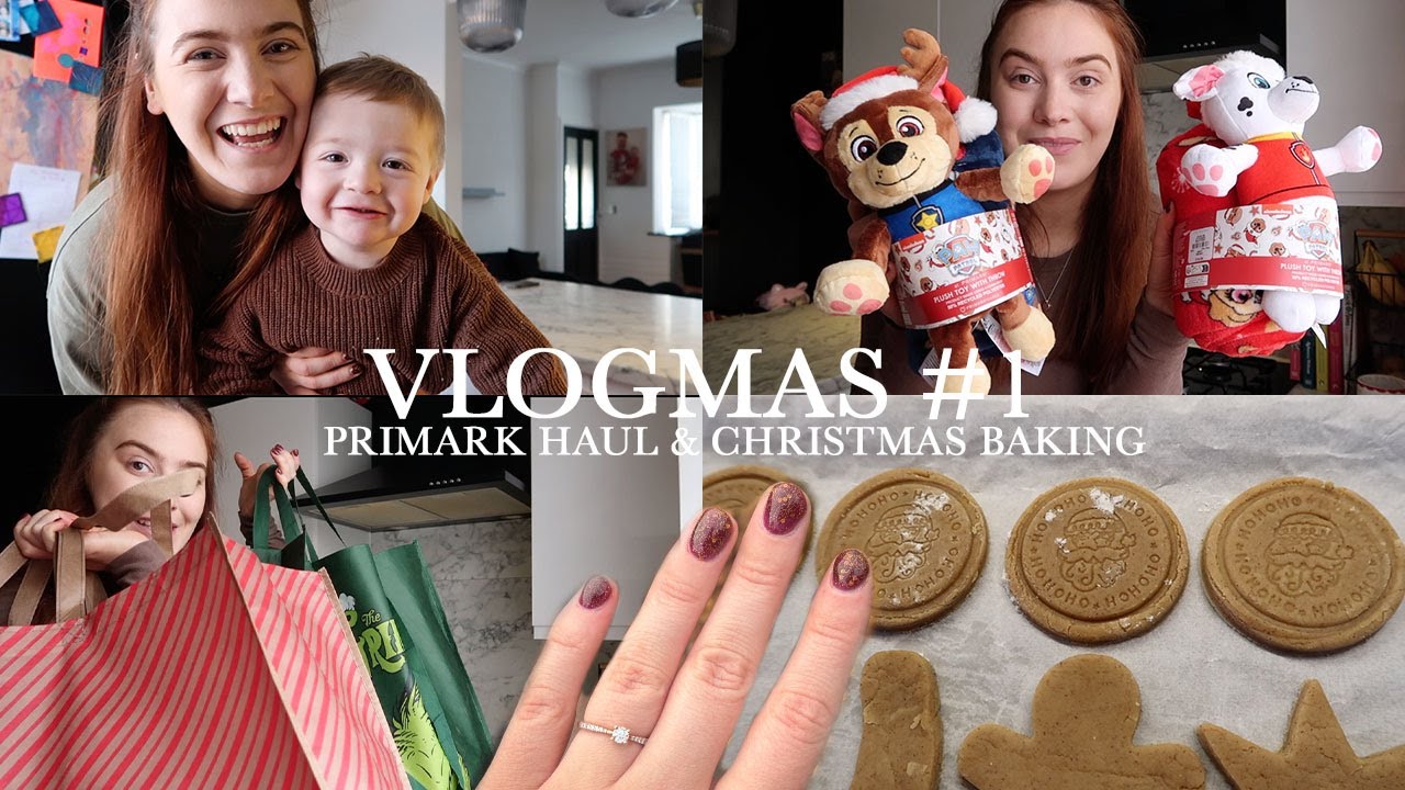 VLOGMAS #1 || Christmas hauls (Primark & Aldi etc.), baking & Christmas ice ❄️☃️🎅🏻