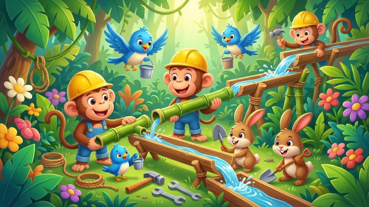 Monkey Saves the Rainforest Friends 🌧️ | Fun 3D Kids Adventure