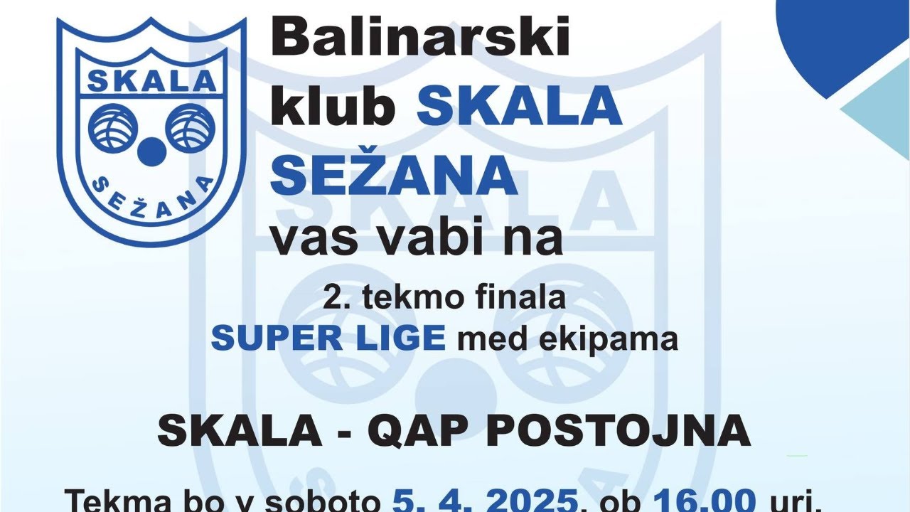 #87# Finale Super Lige 2024/25: Skala Sežana - QAP Postojna