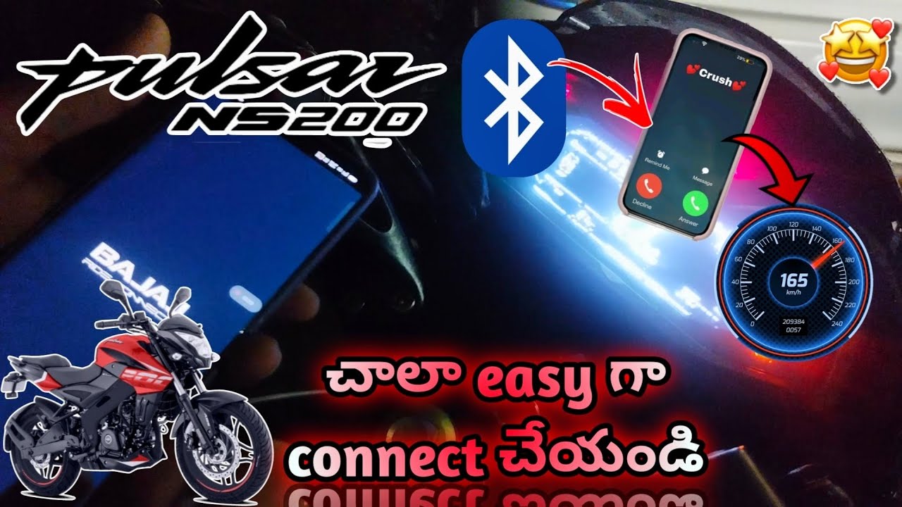 HOW TO CONNECT BLUETOOTH IN PULSAR NS 200 🔥 | NS200 BLUTOOTH CONNECTIVITY | NS200 🤩