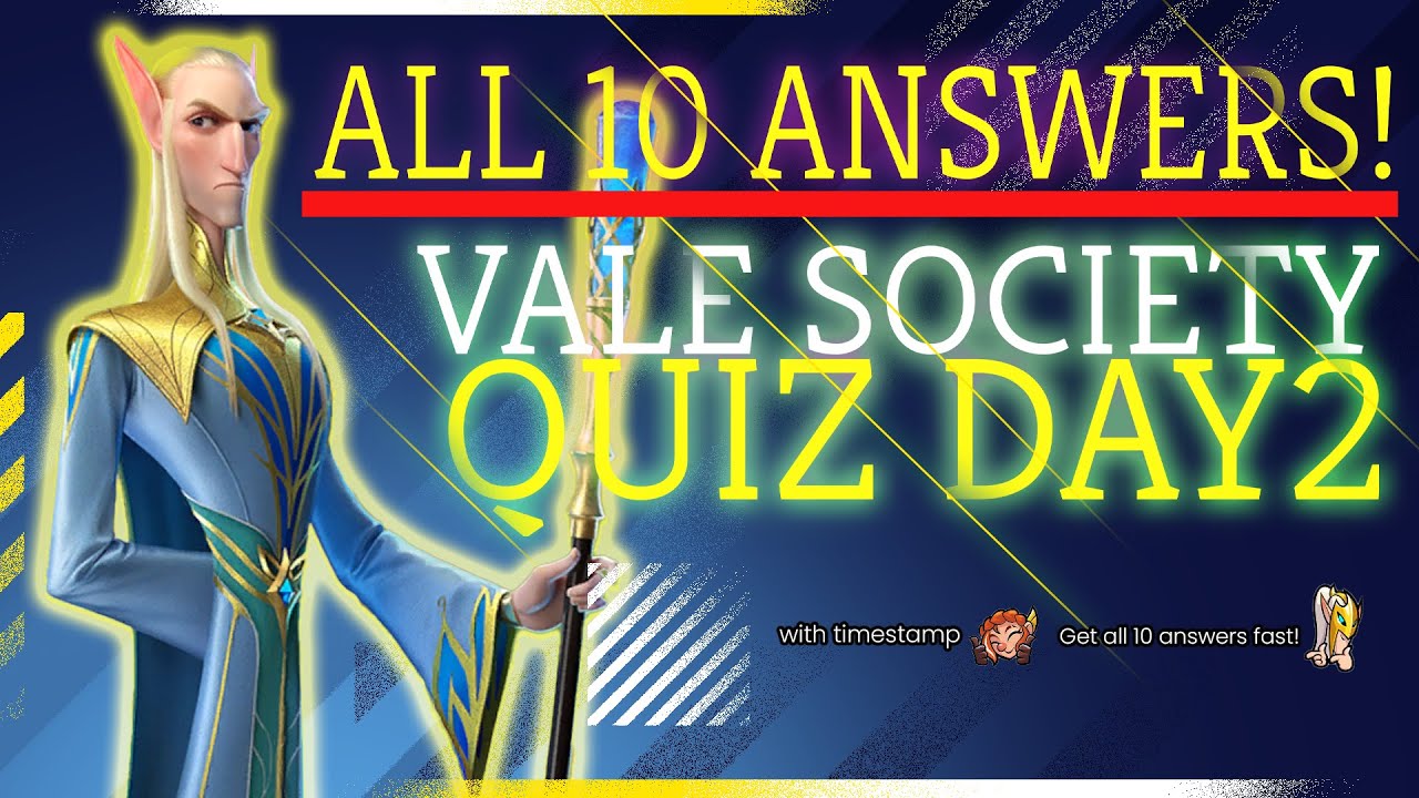 “Vale Society Quiz Day 2 – All 10 Correct Answers | Call of Dragons Event”