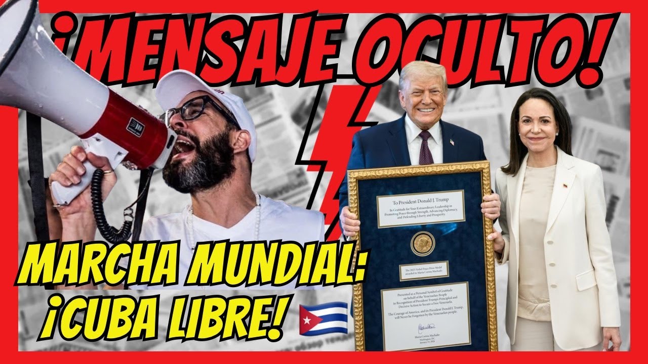 &iexcl;MAR&Iacute;A CORINA ENTREGA SU PREMIO A TRUMP! 🏆 Otaola convoca marcha MUNDIAL por Cuba🇨🇺