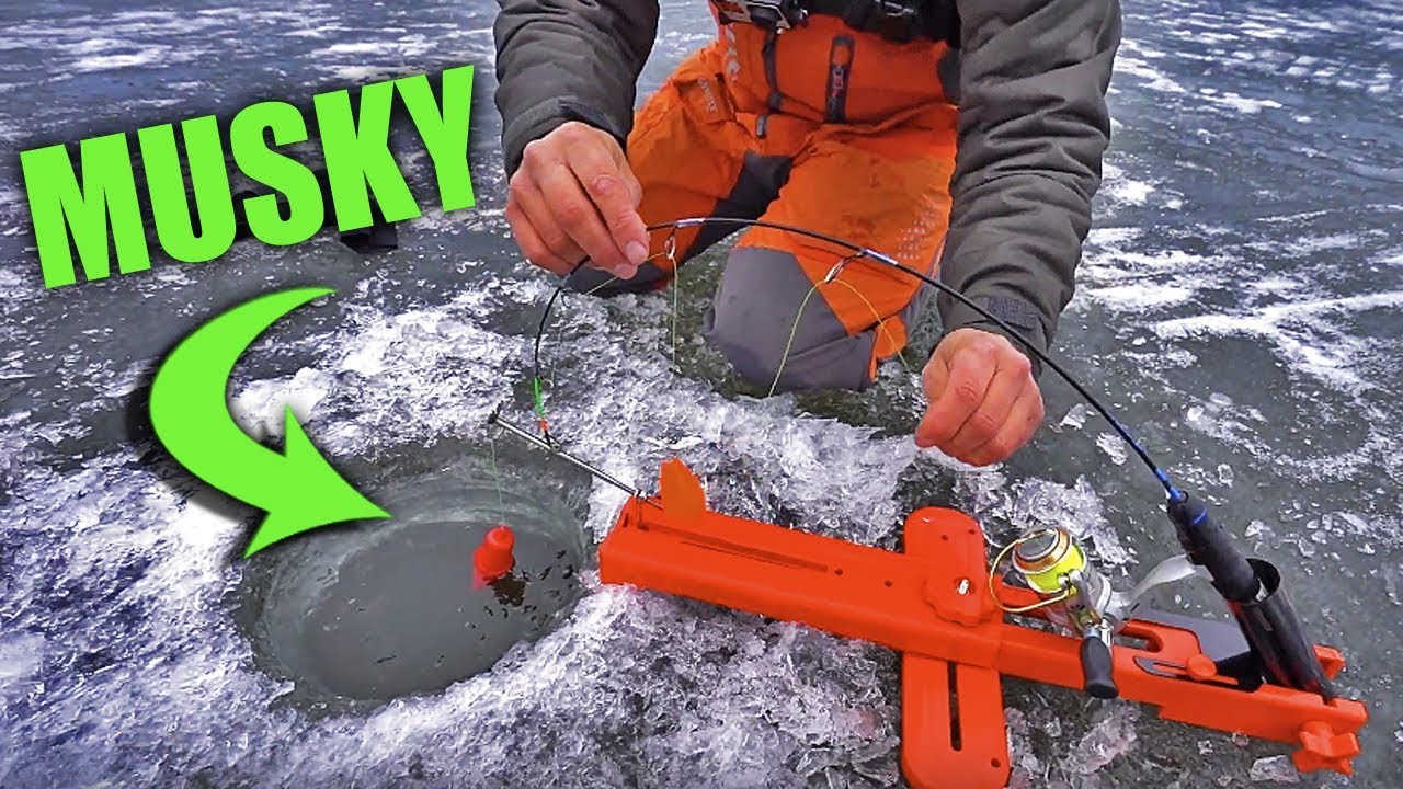 ICE FISHING Muskies With JON B?! - 