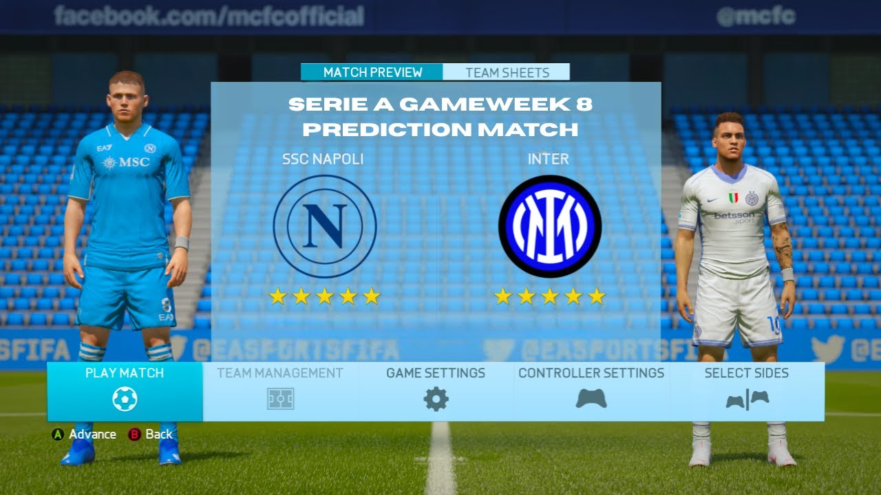 NAPOLI VS INTER MILAN - FIFA 16 INFINITY PATCH FC 26
