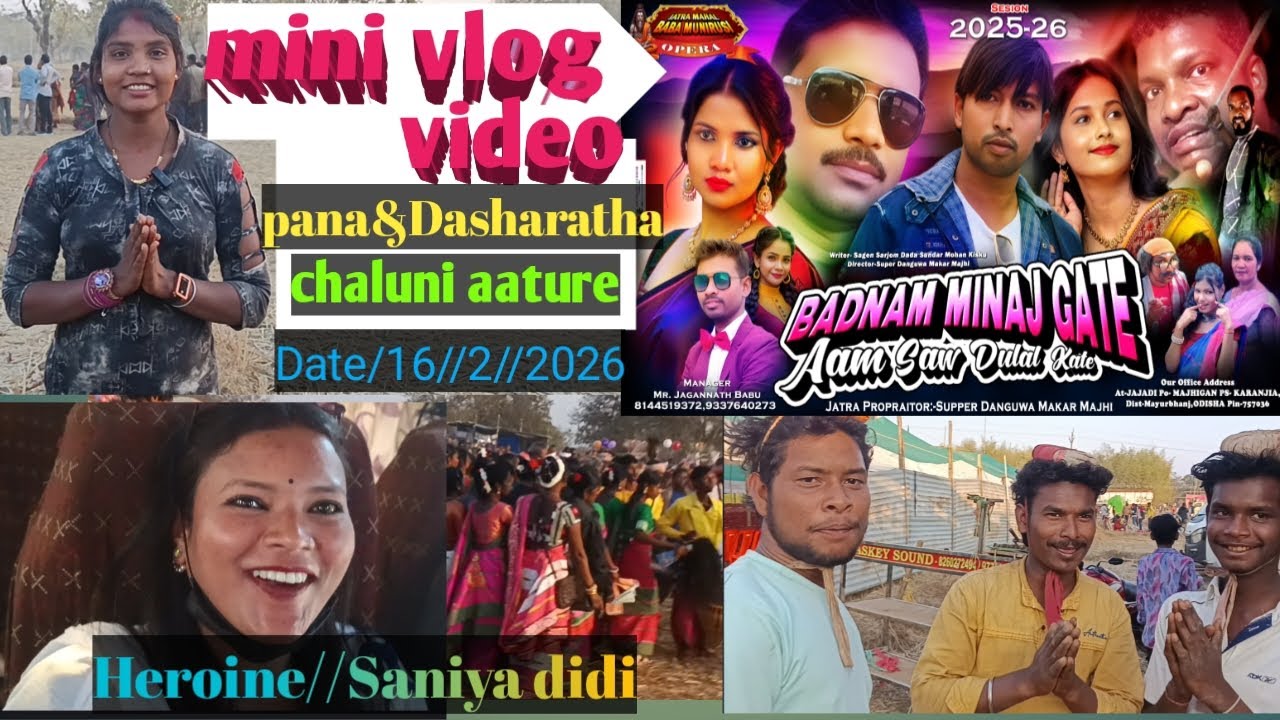Mini vlogs//chaluni aature//Date16/2/2026//Dps santali creatio//pana murmu