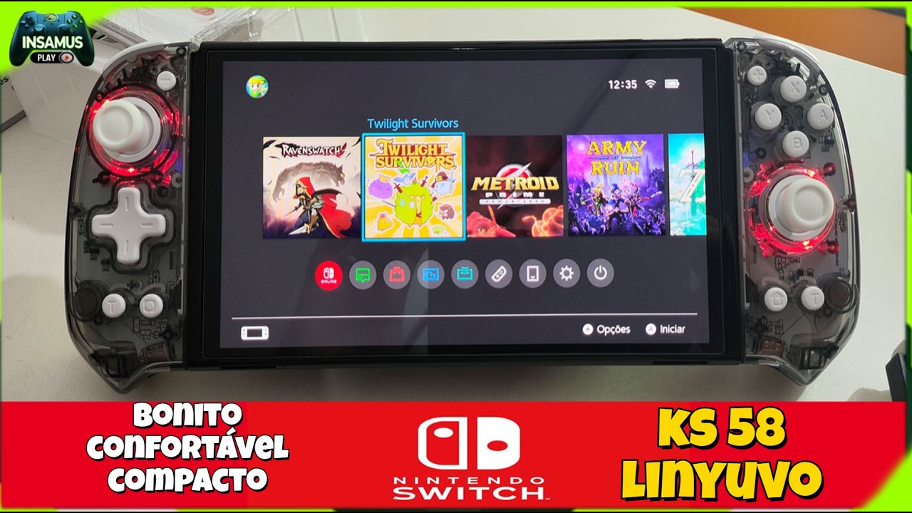 🎮 UNBOXING RÁPIDO! Controle KS-58 Linyuvo no Nintendo Switch OLED 😍