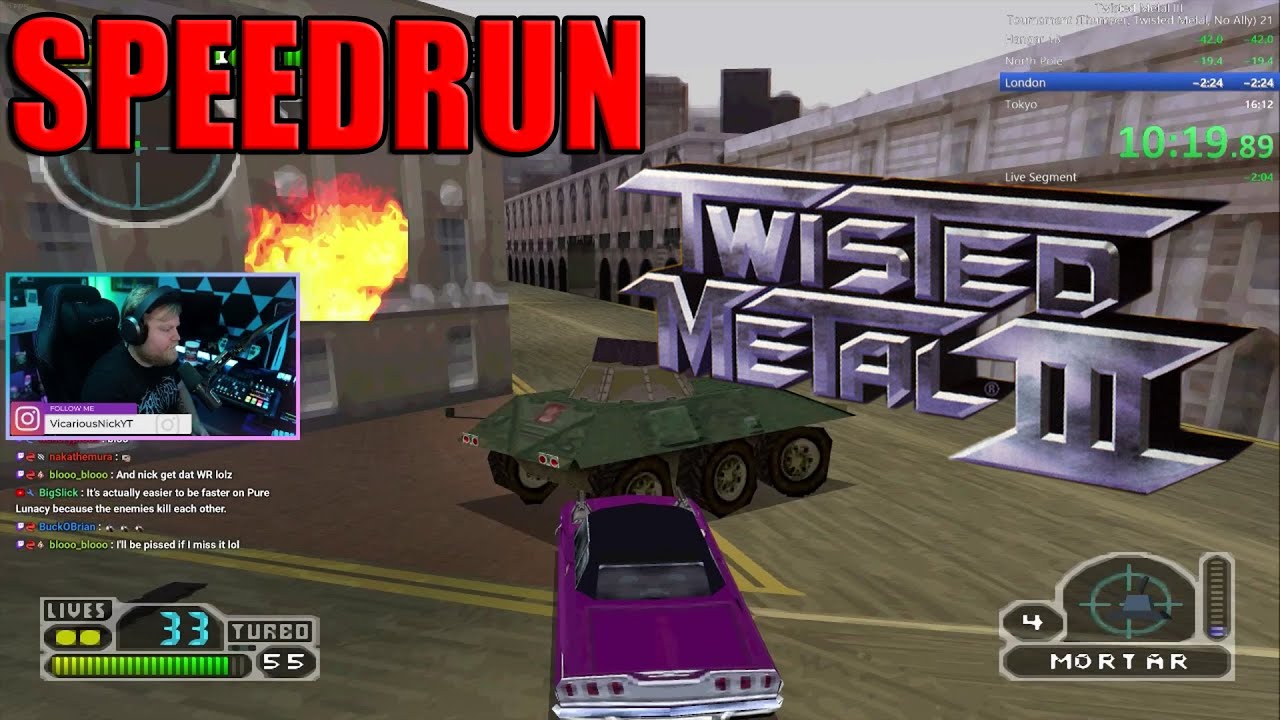 Twisted Metal 3 SpeedRun | Thumper | 20:03.62