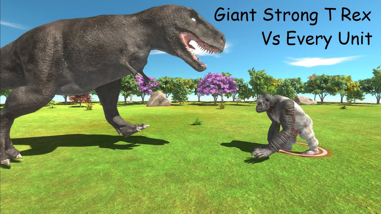 Giant Strong T-Rex Vs Every Unit ARBS |Animal Revolt Battle Simulator