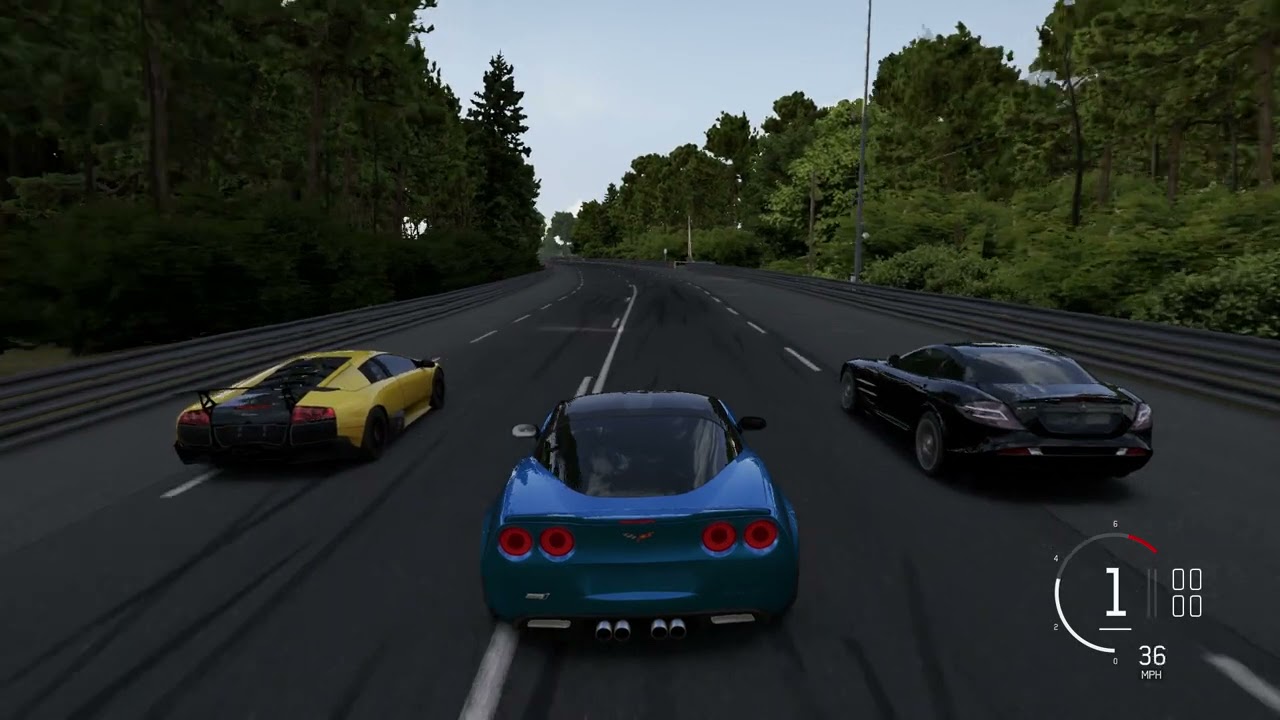 Forza 6 Drag Race: Corvette C6 ZR1 vs Mercedes SLR vs Murcielago SV