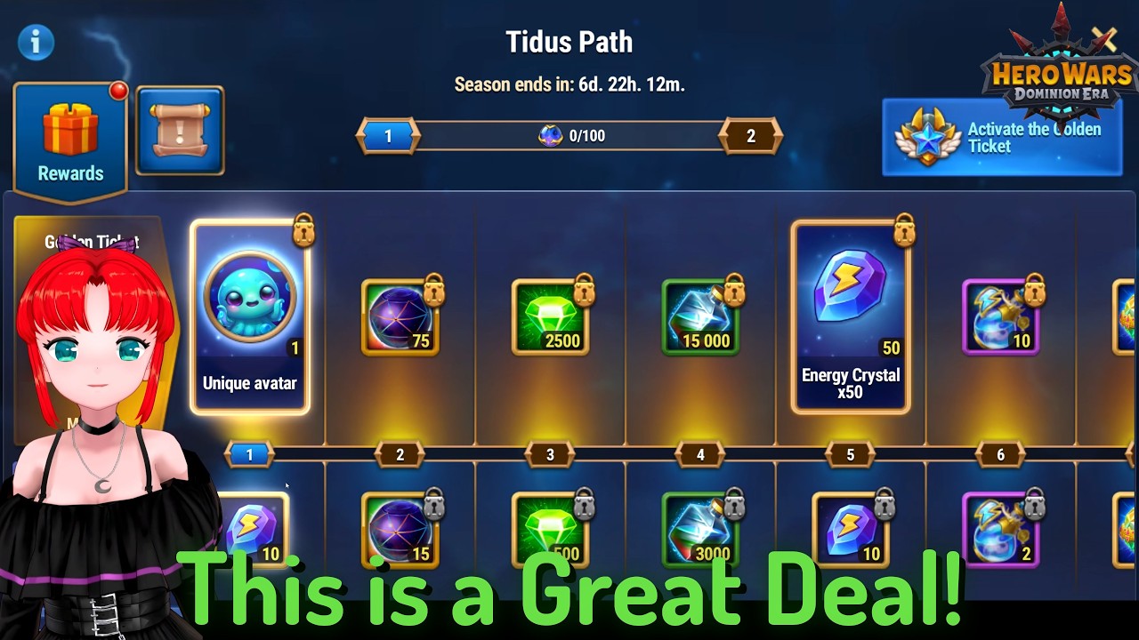 Tidus and Gelo Battle Pass, Tidus Path &mdash; Hero Wars: Dominion Era