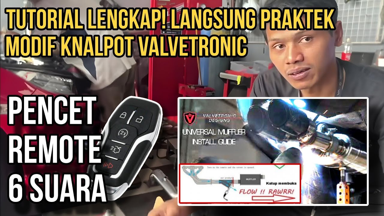 TUTORIAL PEMASANGAN VALVETRONIC KNALPOT REMOTE 2 SUARA. SILENT BASS KERING TERIAK. ORDEXHAUST
