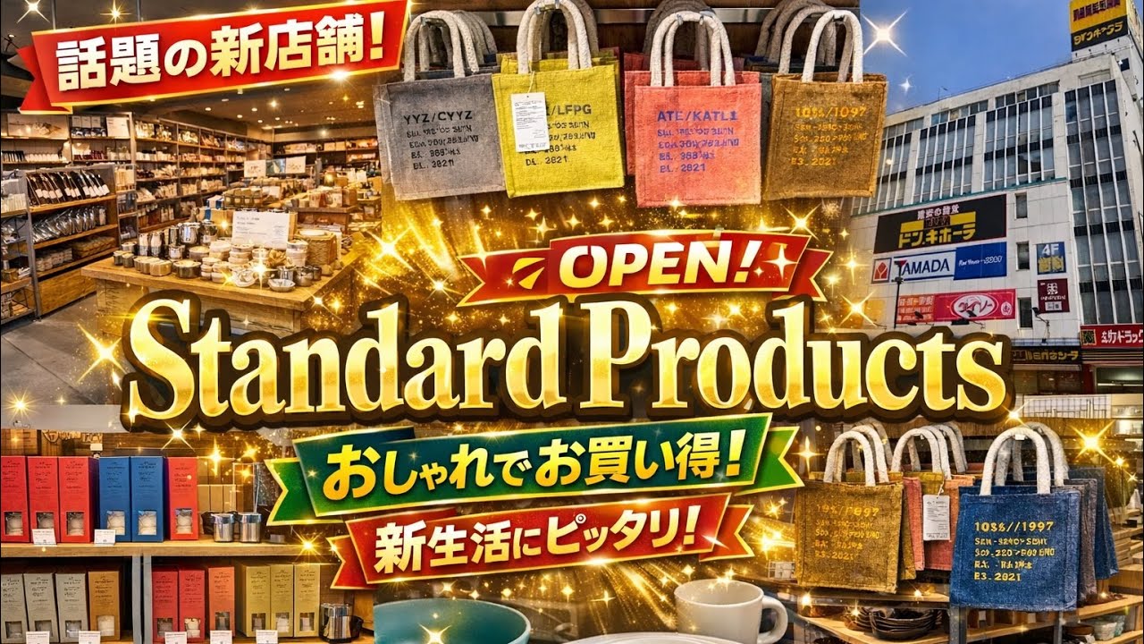 【スタンダードプロダクツ】4Ｋ　武蔵小金井ドンキホーテ4階に誕生した最強プチプラ雑貨店！🔥シンプル高見えデザインだらけで感動…✨️店内ぐるっと完全ガイド＆商品紹介💁🏼‍♀️ 