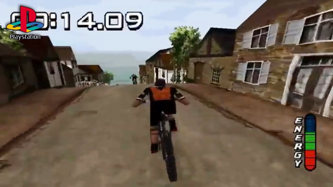 No Fear Downhill Mountain Bike Racing (PS1 Gameplay)