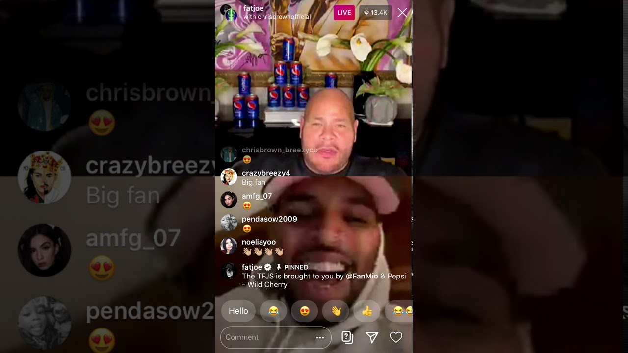 Chris Brown IG Live