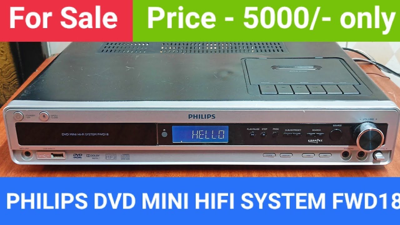 PHILIPS DVD MINI HIFI SYSTEM FWD18 Tuner DVD Player cassette player Contact No - 8750424840