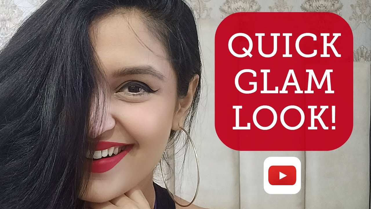 Quick Glam Make-up Look with Red Lips | Chetali Chadha