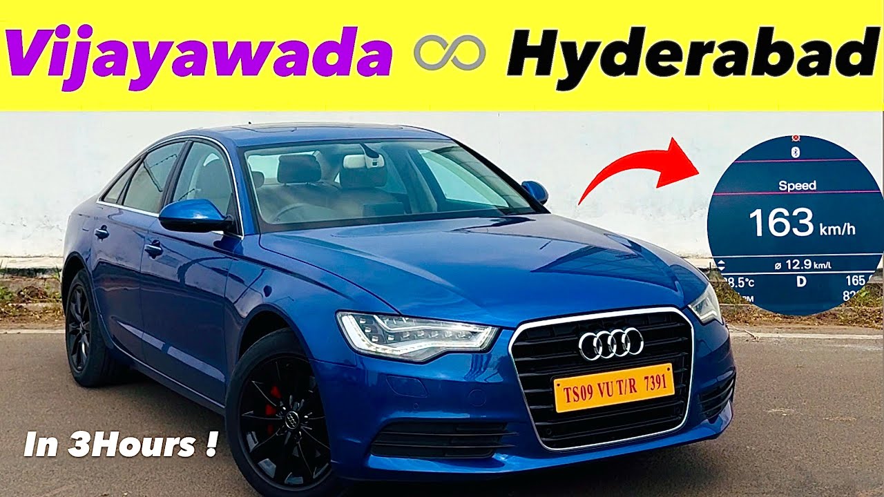 Travel Vlog from Vijayawada to Hyderabad in My Audi A6 #Bluegadu in Telugu by #23