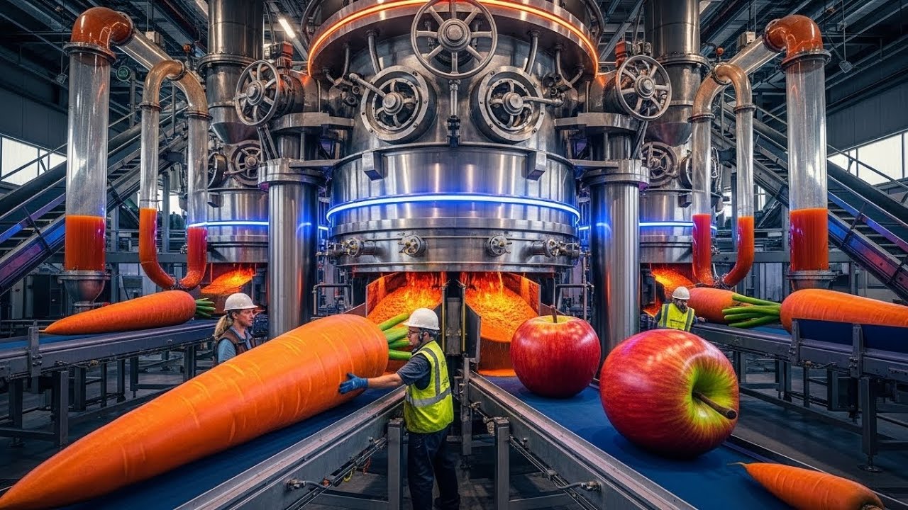 Inside a Modern Carrot & Apple Factory: From Raw Carrot & Apple to Bottled Premium Juice