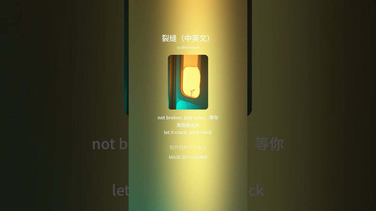 Let It Crack《裂缝》| Chinese & English Version | AI Music (Suno)