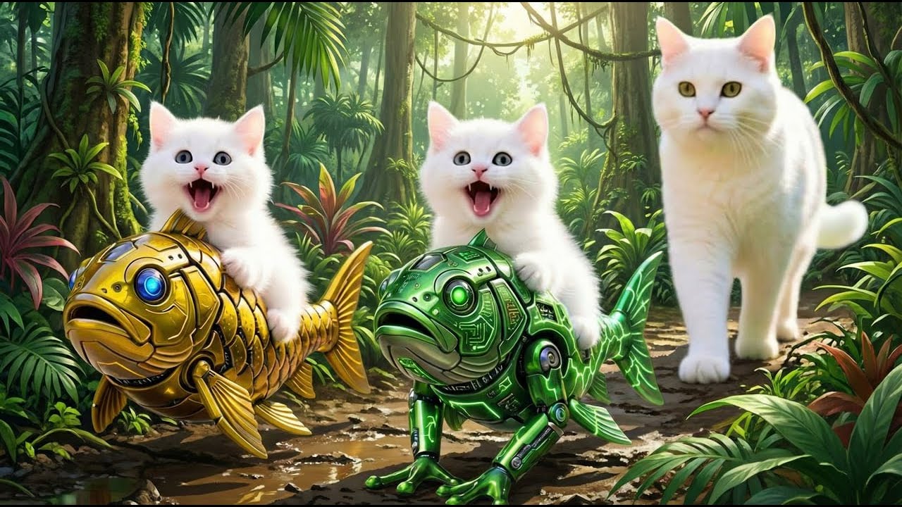 Mama Cat Trims Fur on the Farm and Makes Tiger Hat For Kittens At Home🐾🎩🐯