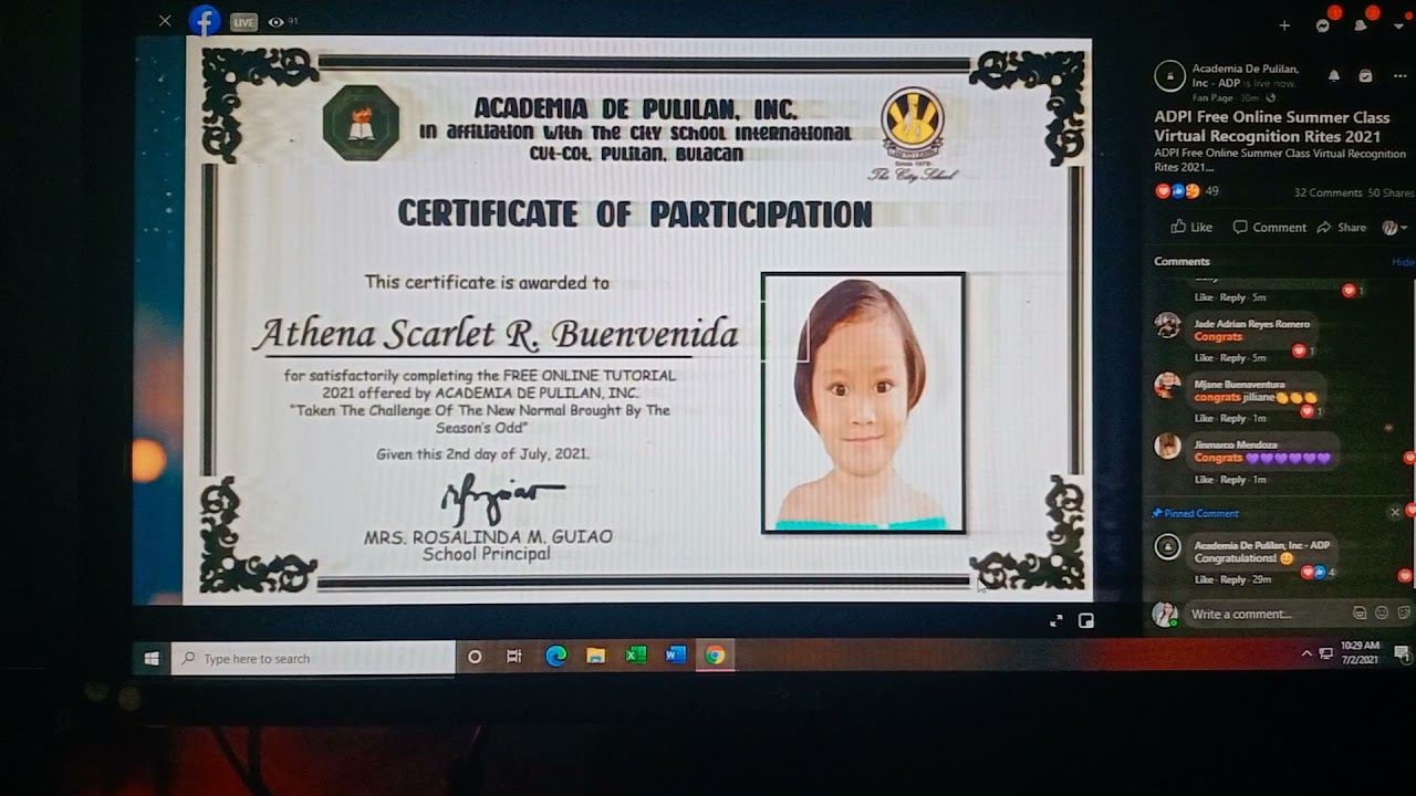 Certificate of Participation