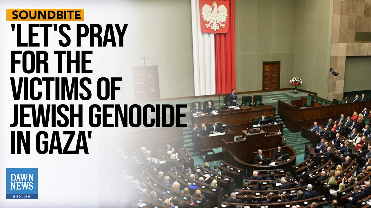 Jewish Genocide In Gaza: Polish MP Braun Disrupts Holocaust Memorial At EU Parliament | Dawn News