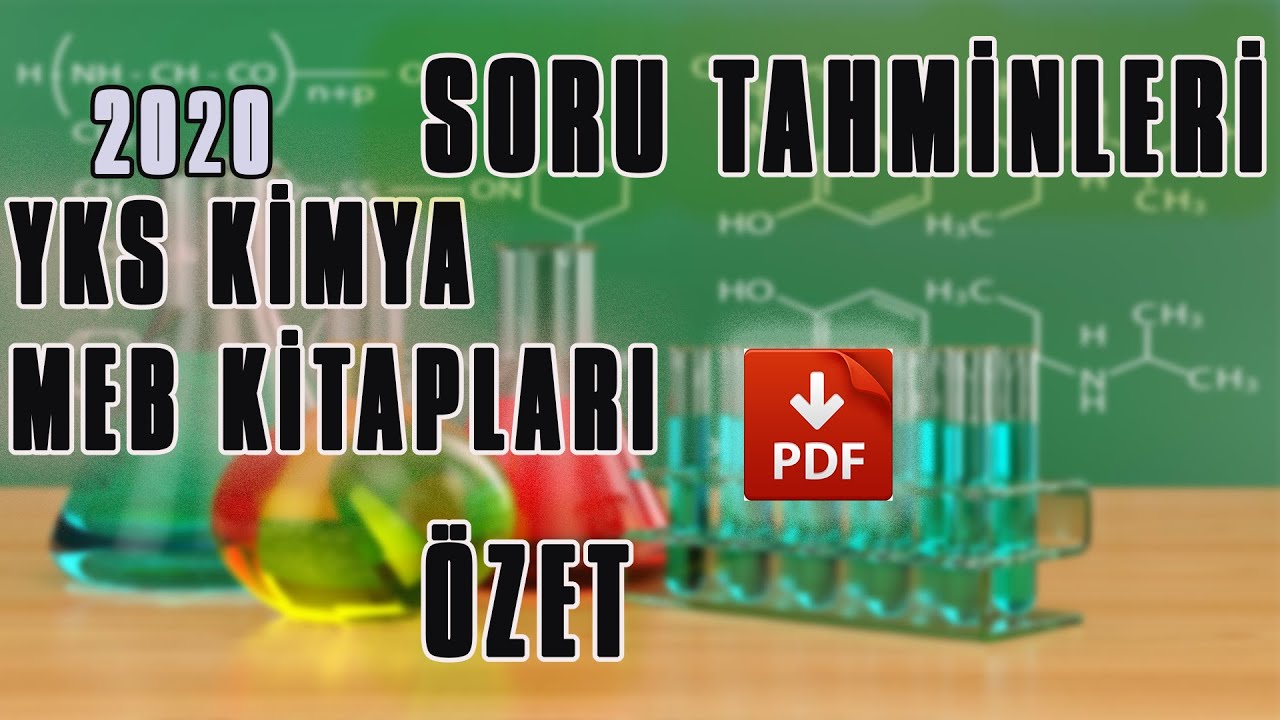 YKS Kimya MEB Kitapları Soru Çıkacak Yerler+ÖZET