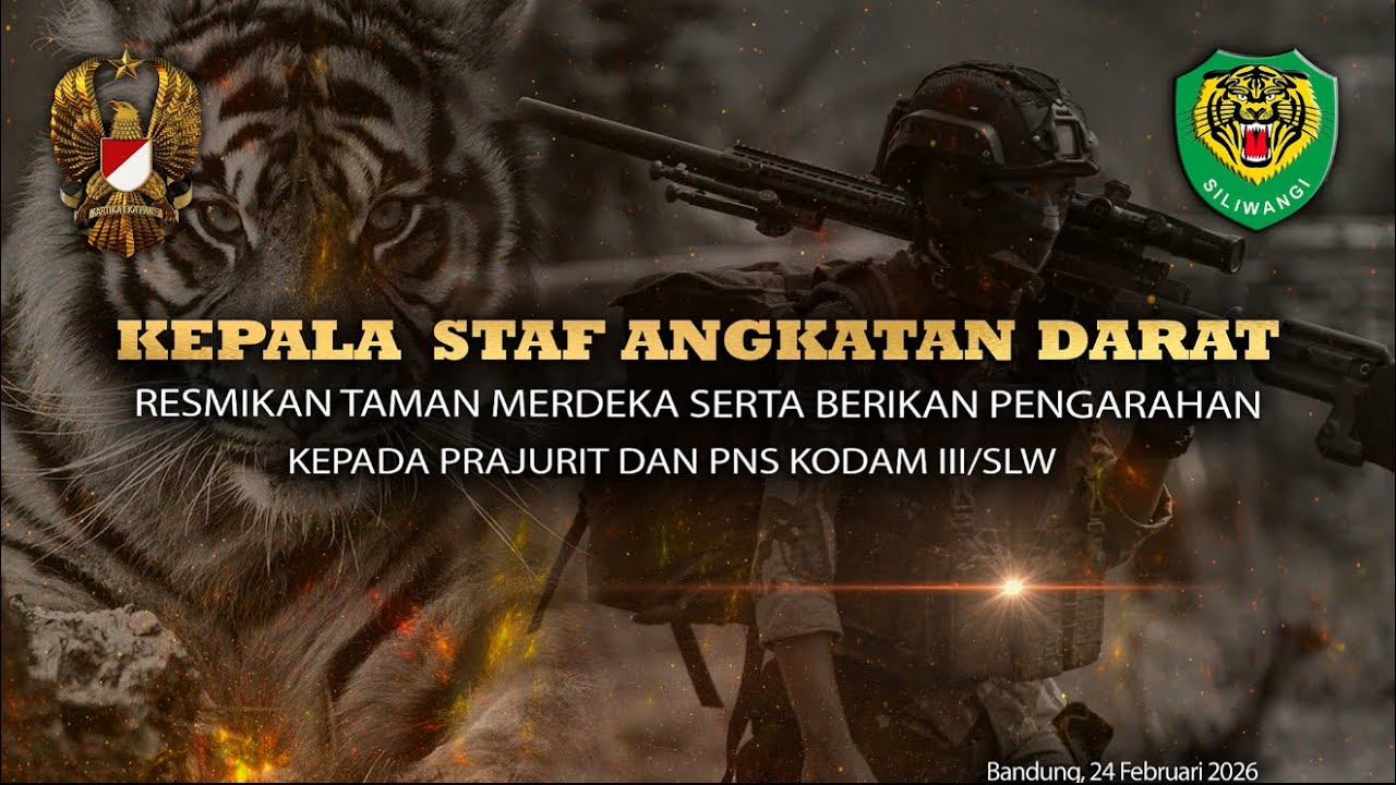 KASAD RESMIKAN TAMAN MERDEKA KODAM III/SILIWANGI