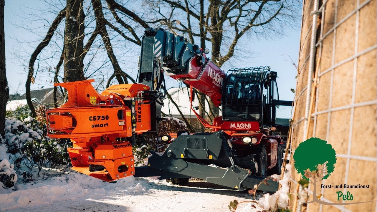 Forst- und Baumdienst PELS aus Reken mit dem MAGNI Fällkran RTH 6.30 SH & Woodcracker CS750 smart