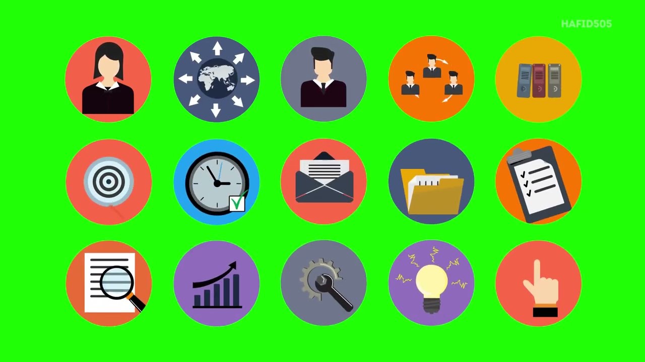 Multimedia Animated Green Screen Icons | Animation Collection Green screen icon full HD