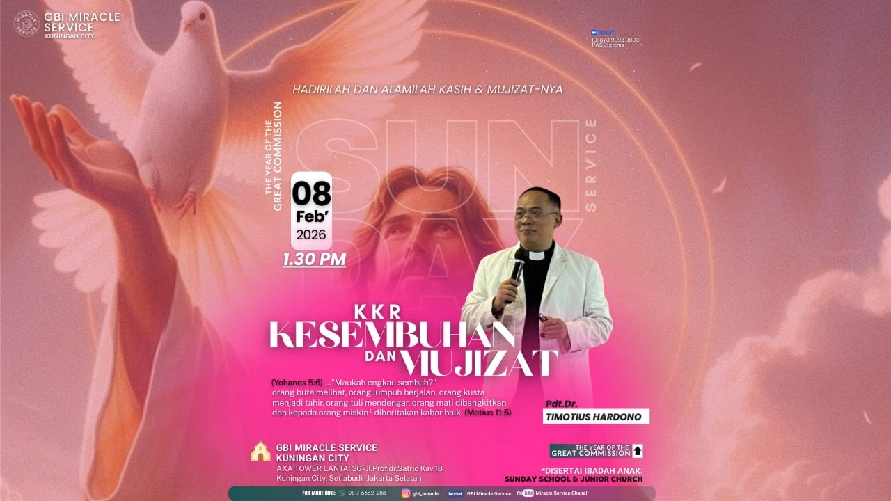 SUNDAY SERVICE - 08/02/26 (1.30 PM ) - Pdt.Dr.Timotius Hardono