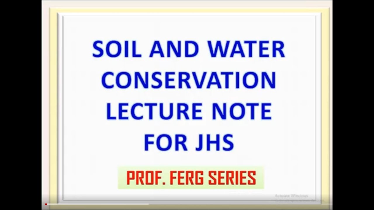 INTEGRATED SCIENCE:     SOIL AND WATER CONSERVATION