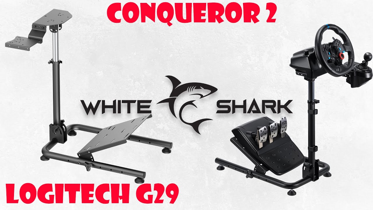 White Shark RSC-A05 CONQUEROR-2 - Sklopivi Stalak Za Volan I Papučice - LOGITECH G29