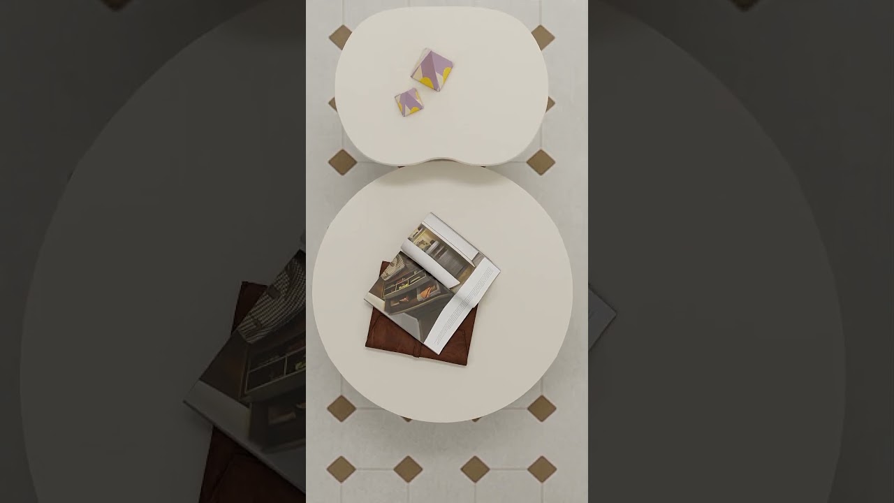 Modern White Coffee Table Set of 2 - Stylish Living